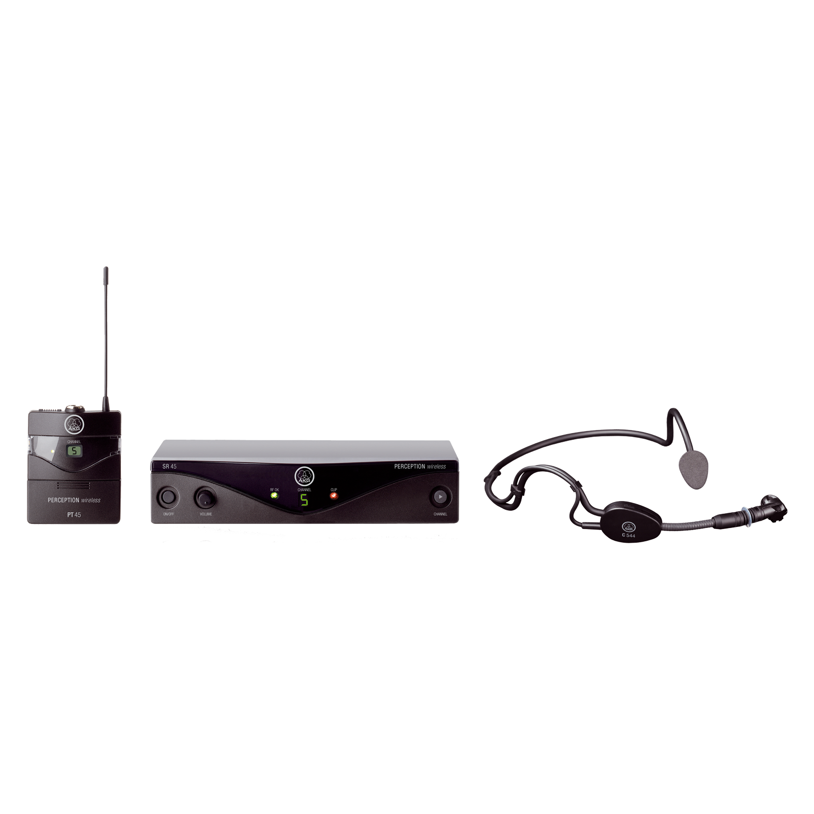 Perception Wireless 45 Sports Set Band-C2 - Black - High-performance wireless microphone system - Hero