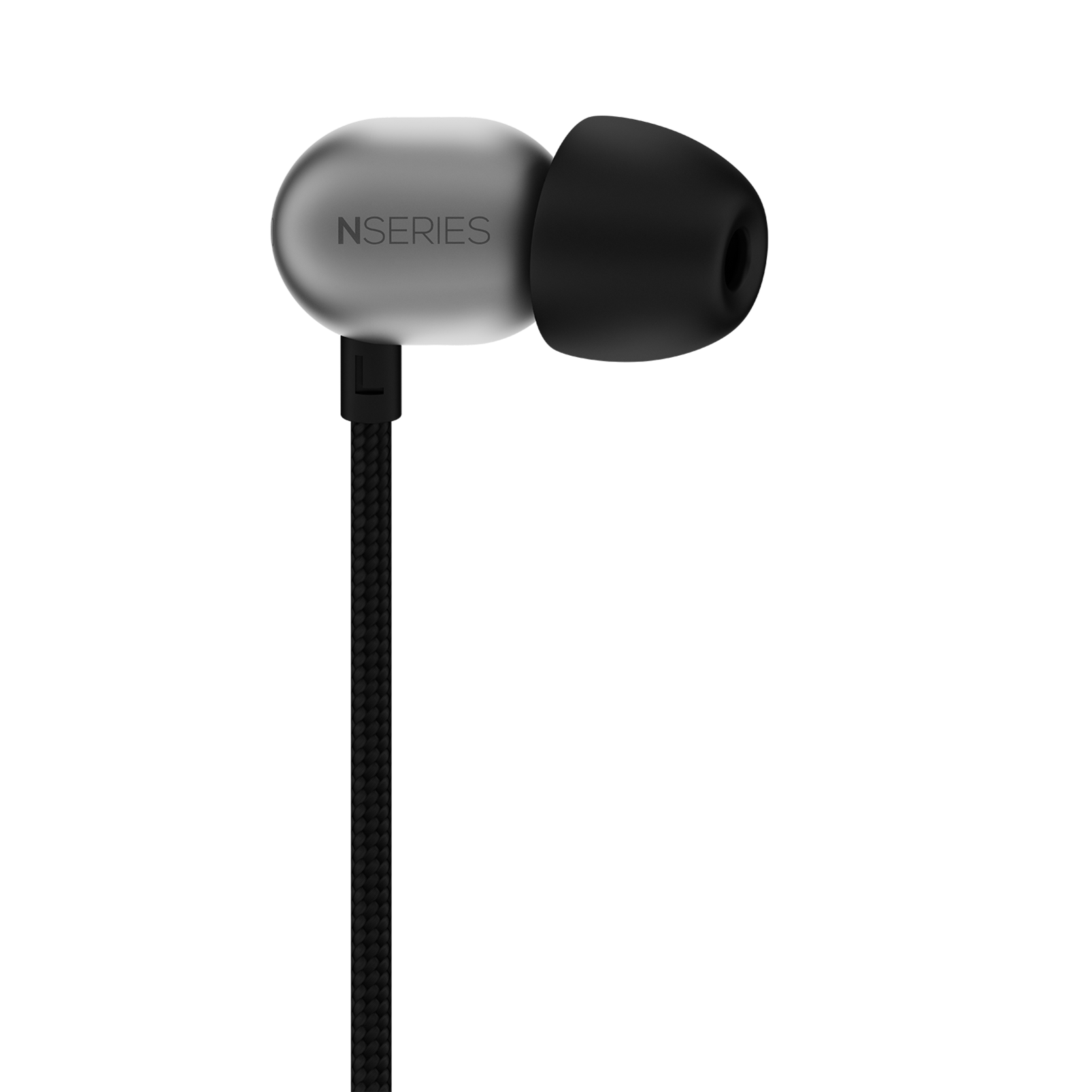 N20U - Silver - Reference class in-ear headphones with universal 3 button remote. - Back